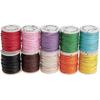 10 Colors 1mm Waxed Cotton Cord, 10M/Roll Waxed Thread Beading String for Bracelet Necklace Jewelry Waist Beads Making and Macrame Supplies, Mixed Col