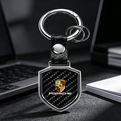 Μεταλλικό Κρεμαστό Κλειδοθήκη Αυτοκινήτου από Ανθρακονήματα Για Cayenne Panamera Macan Boxster Cayman 718 911 Αυτοκόλλητο HF8
