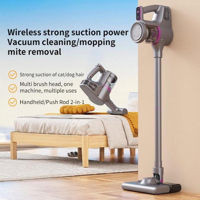 Cordless hand vacuum cleaner with anti-mite – Powerful, versatile and quiet for home, car and mattress