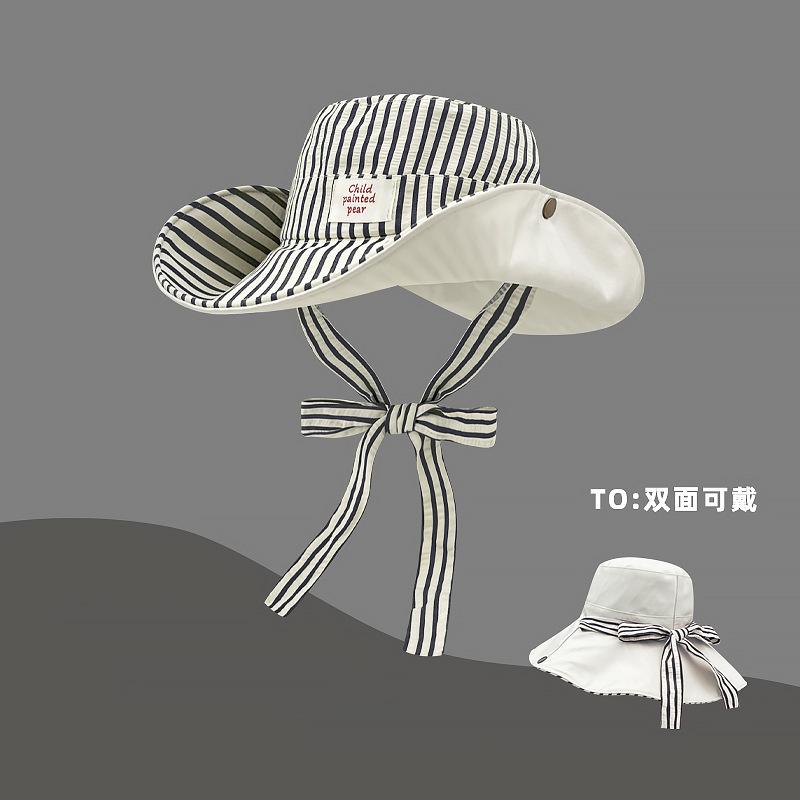 Plaid Sun Protection Bucket Hat Simple Age Reduction Sun Hat Women's Big Eaves Hat UV Protection Outdoor Basin Hat