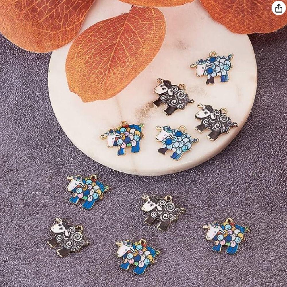 3 Colors Goat Enamel Charms 17*21MM Artifact Jewelry Making Diy Pendant for Necklace