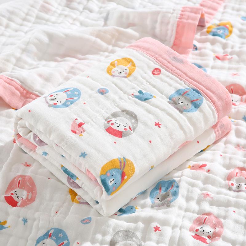 Baby Six-Layer Gauze Cotton Towel & Quilt – Spring/Summer Toddler Blanket