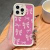 Pink bow for iPhone16Promax mobile phone case 15 anti-drop 14 Apple 13/12/11 case