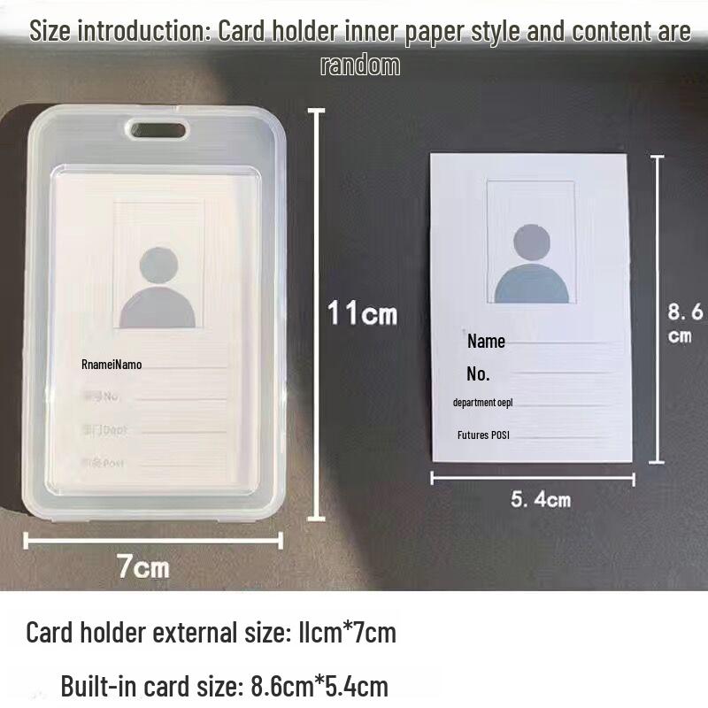 Transparent Flip-Open Card Holder for Student ID, Transit Pass, Bank Card, and Access Badge