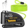 ONVIAN Motorcycle Disc Brake Lock With 120DB Alarm, Rechargeable Waterproof Motorcycle Locks Anti Theft For 7Mm Motorcycle Brake Helmet Scooter Wheel