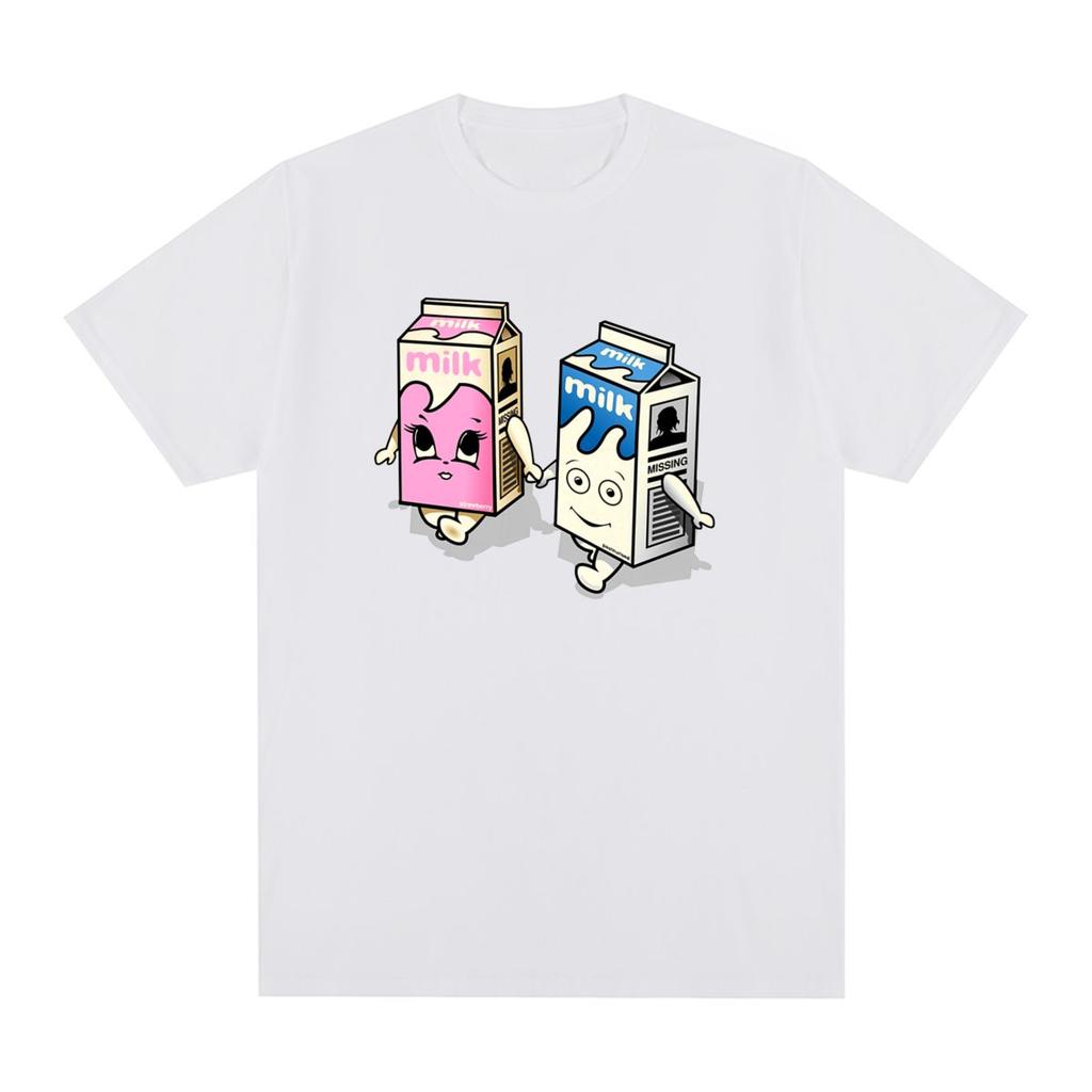 Milk Vintage Tshirt Funny Cotton Men Women T Shirt New Tee Tshirt Womens Tops Summer Popular Fashion Comfortable Short Tees