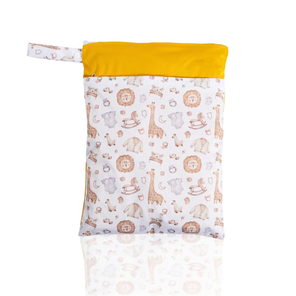 Waterproof Diaper Perfect for and Washable [plunmoln] Pouch, Multi-Purpose, Travel, Yoga, Gym, Sports, Daycare, Kindergarten, (B (Animal))