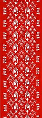 Dyeing Anbo Hand Towel Eve Pattern Red Authentic Dyed Cotton Tokuoka Made In Japan 35cm X 100cm "Christmas - Reindeer" 100%