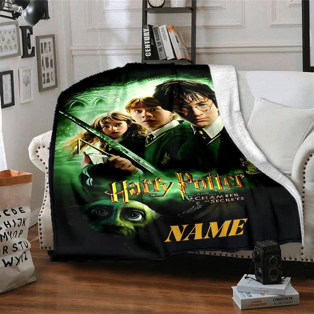 Custom Name Elegant Gothic Crest blanket for Couch & Bed, Plush Cozy Fuzzy Blanket Super Soft & Warm Blankets for Fall and Winter. 090874