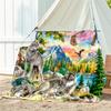 1pc dog pattern blanket, all season lightweight home office outdoor nap multifunctional blanket