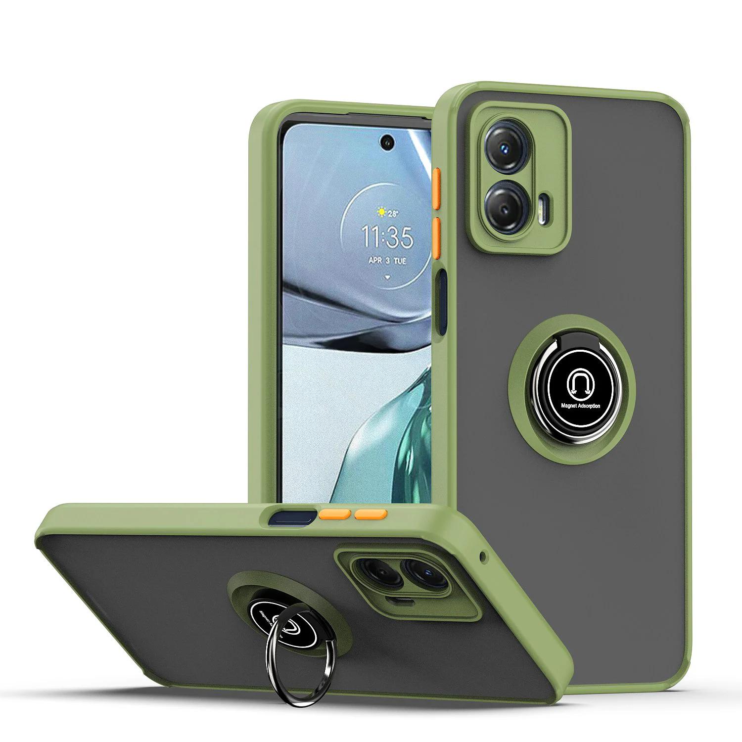 

Чехол Armor Matte для Motorola Moto Edge 40 Neo Edge 30 Fusion Ultra, чехол с магнитным держателем и подставкой, чехол Funda Moto Edge 40 зелёный