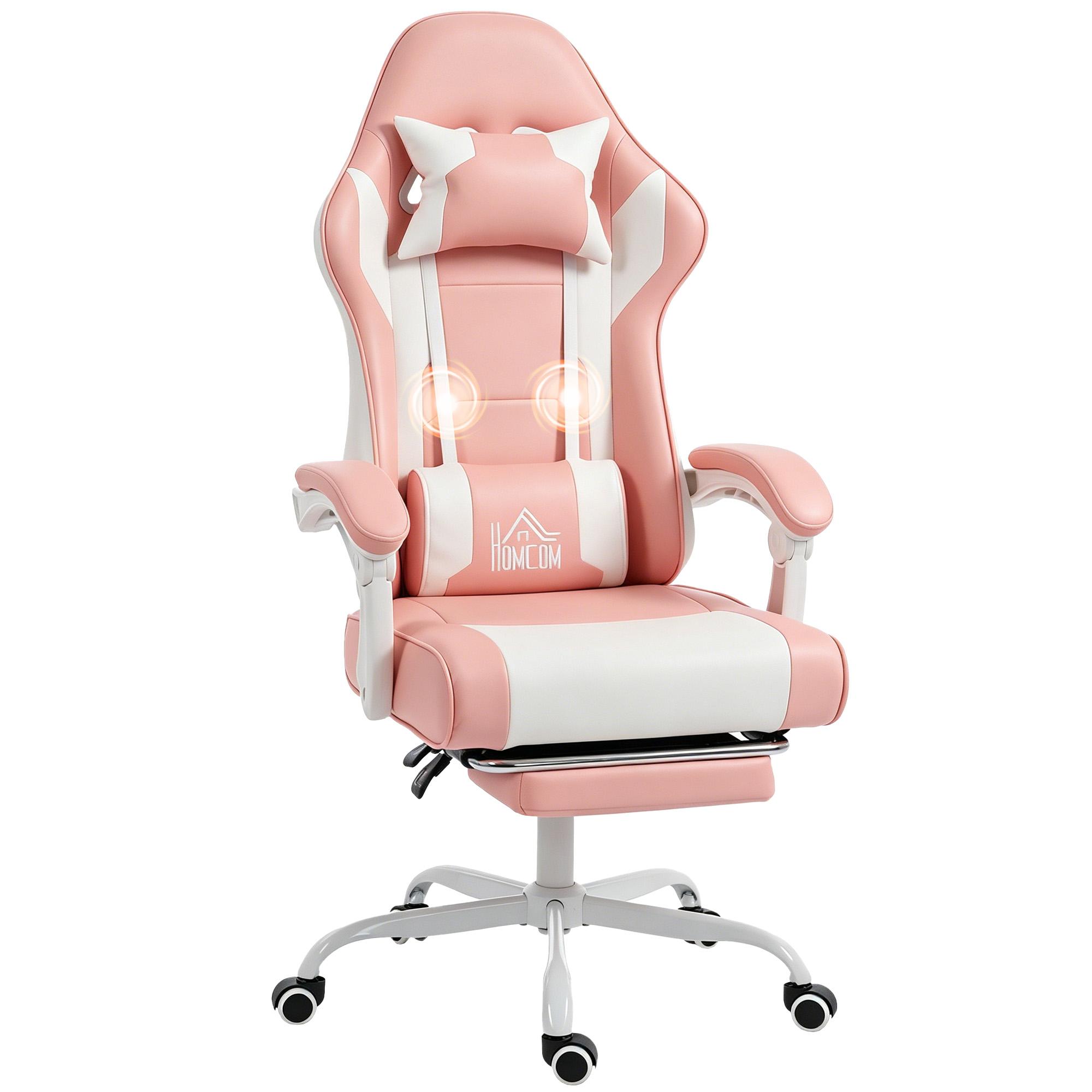 Gaming Chair with Lumbar Massage Vibration