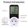 AC Power Meter Socket Electric Energy Monitor LCD Display Electricity Billing Plug KWH Voltage Current Tester Overload Protector