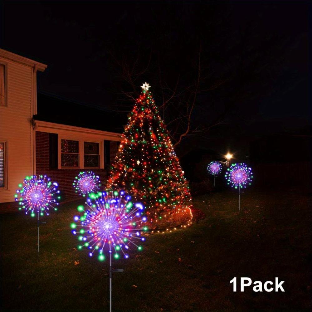 

Solar Powered LED Firework Fairy Lights,90/150 LEDs,8 Modes Waterproof Garden Lamp for Outdoor Pathway/Yard/Christmas Decoration 90LED