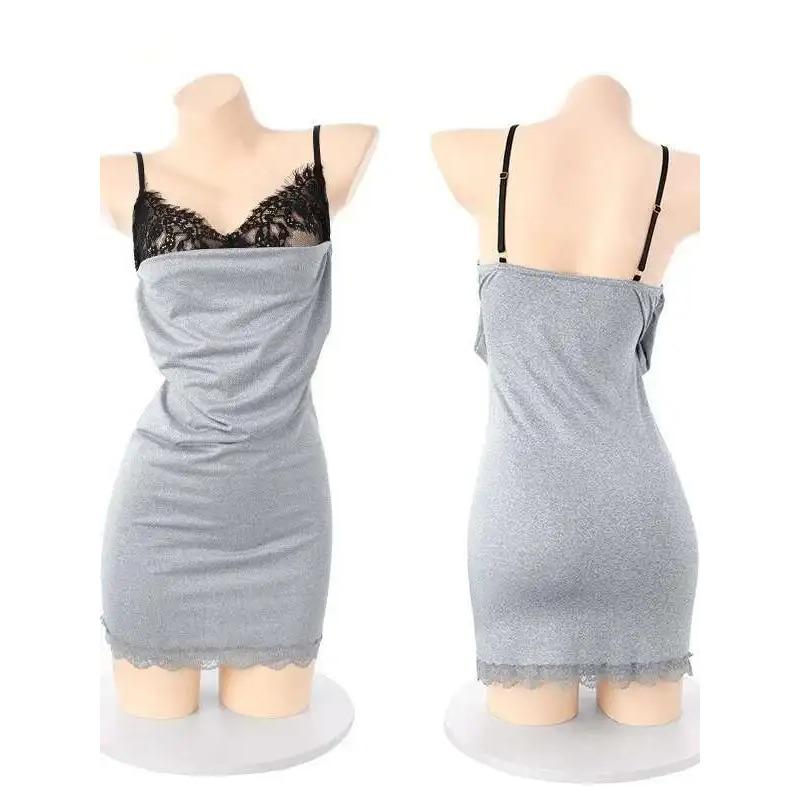Sexy Lace Bodycon Dress Elegant Pure Desire Sleepwear Temptation Tank Mini Dress Lace V Neck Hot Sexy Korean Women Top 2Z3G