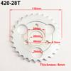Motorcycle 24T/26T/28T/29T/31T/35T/37T Teeth 30mm Rear Gear Sprocket Fit For Honda Monkey Motorbike Pit Dirt Bike 420/428 Chain