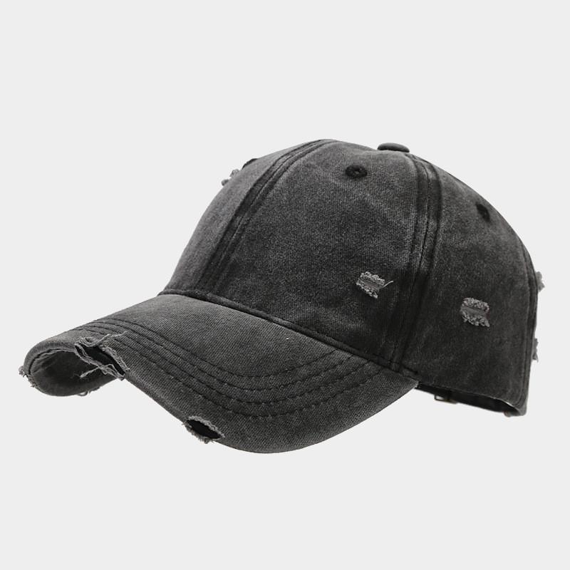 Винтажная хлопковая бейсболка с изогнутым козырьком для мужчин и женщин, солнцезащитная, дышащая, удобная Black