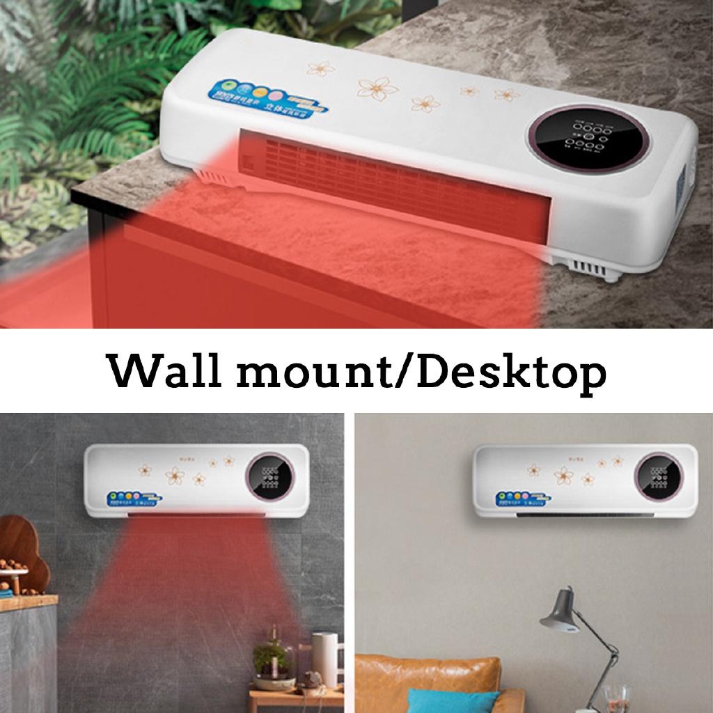 2000W 3 Gears Wall-Mounted Electric Heater Waterproof Remote Control Air Conditioning Machine Heat Energy Saving