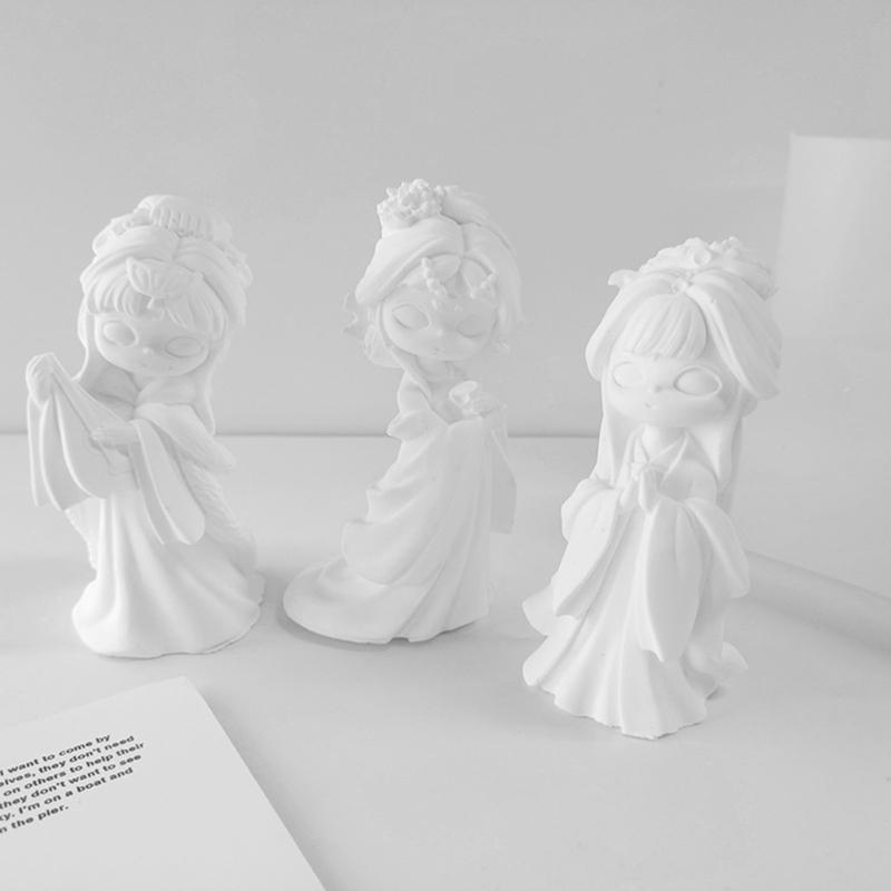 Cute Doll Candle Silicone Mold for Candle Making,Aromatherapy Candle Resin Mould Ornaments Epoxy Resin Casting Mold