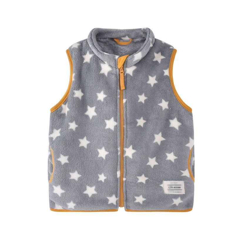 Qianqujia Japanese Fleece-Lined Waistcoat Warm Vest Children's Clothing