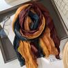 Women's Korean Warm Cotton Linen Gradient Scarf Autumn Winter Elegant Versatile Jacket Neck Shawl Long Soft Scarf Fashion Item