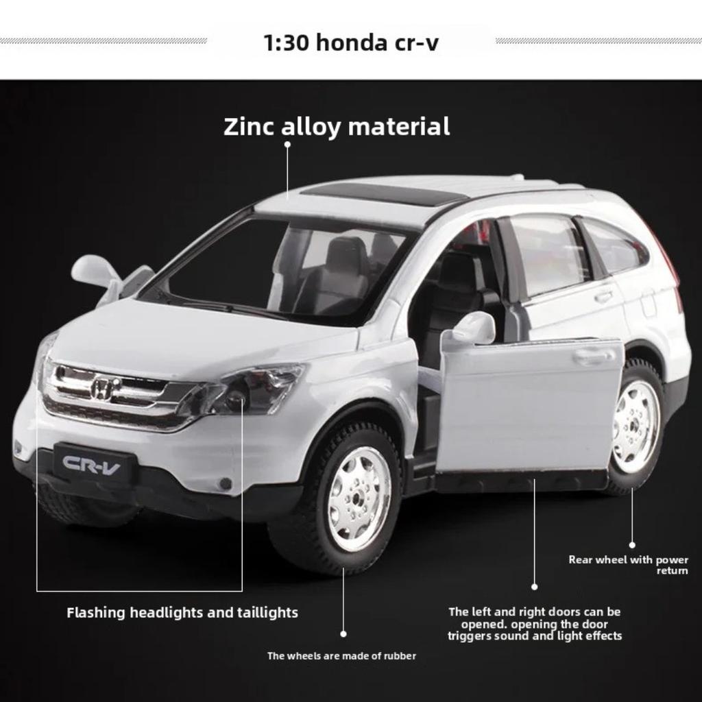 1/32 Honda CRV SUV Car Model Alloy Car Die-cast Toy Car Model Sound and Light Children's Toy Collectibles Gift