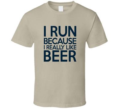 Ich laufe, weil ich Bier mag T-Shirt