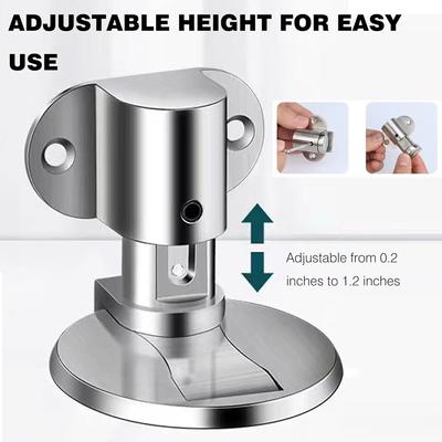 1/2sets Adjustable Magnetic Door Stop Mounted Nail-free Alloy Door Stop Anti-collision Invisible Door Stops for Wall Protector