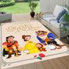 1pc Beauty and the Beast Carpet Area Rug, Bedroom, and Playroom - Durable, Stain-Resistant, and Easy To Clean, Living Room, Laundry Room, Ho