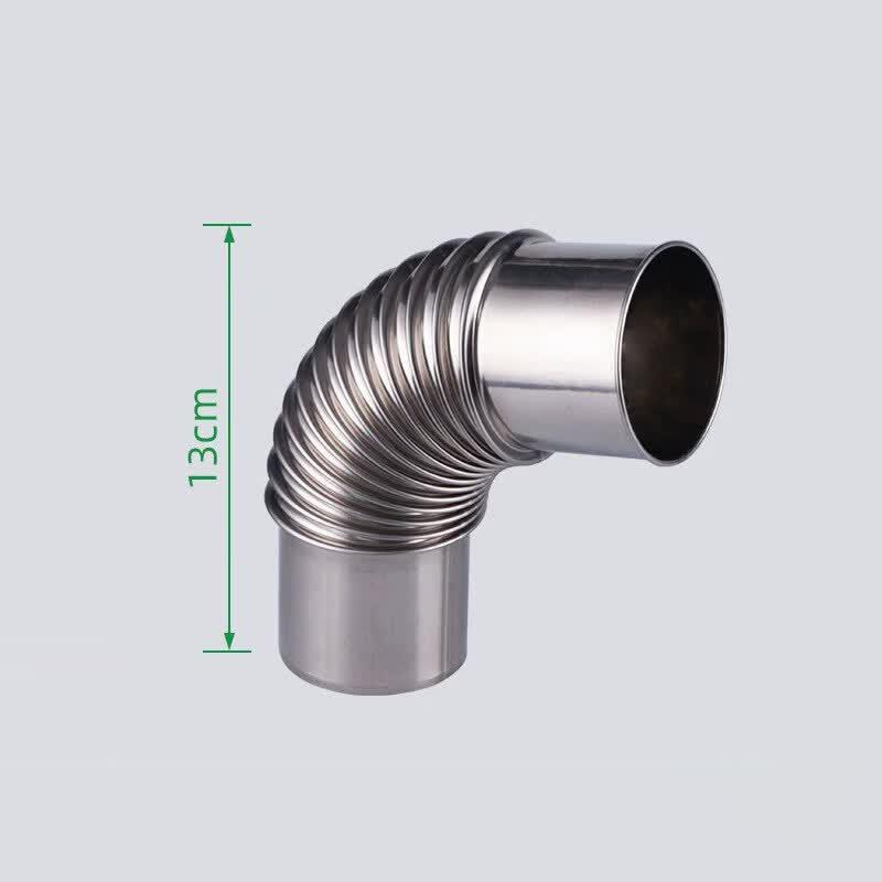 Jundingying 6CM 90-Degree Stainless Steel Flue Pipe Elbow
