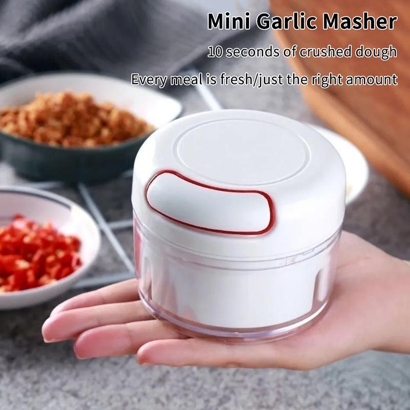 

Manual Garlic Mincer Portable Chopper Multi-Functional Meat Grinder Meat Pounder Mini Garlic And Vegetable Mincer белый