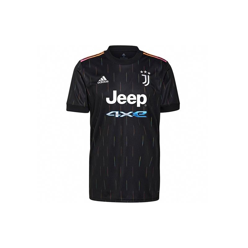 adidas Juventus Away Fan Edition Soccer/Football Sports Short Sleeve T-shirt Black Men s GS1438 L