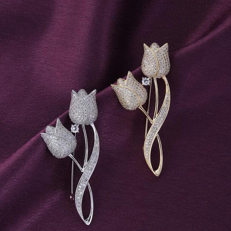 Temperament Flower Brooch Design Niche High-End Exquisite Pin Temperament Suit Corsage