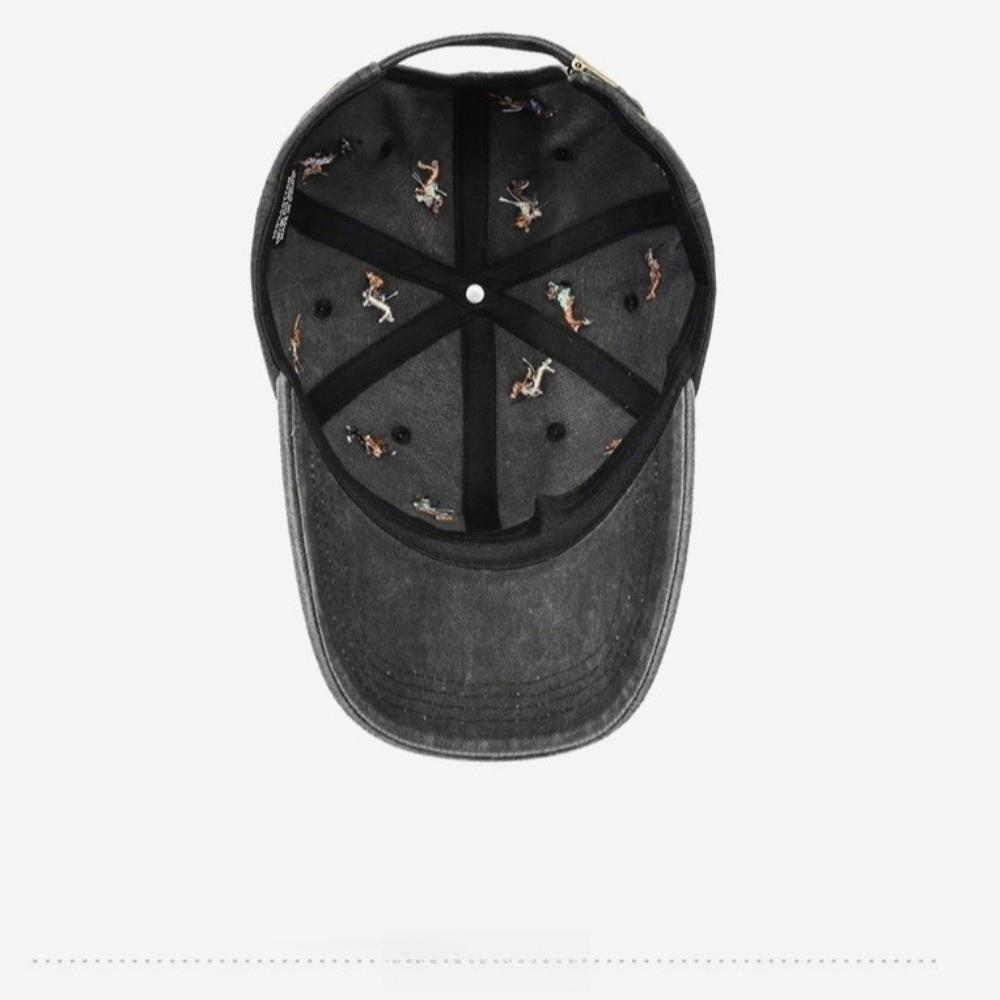 Punk Vintage Baseball Cap Soft Duckbill Cap Versatile Distressed Baseball Cap  Outdoor Leisure