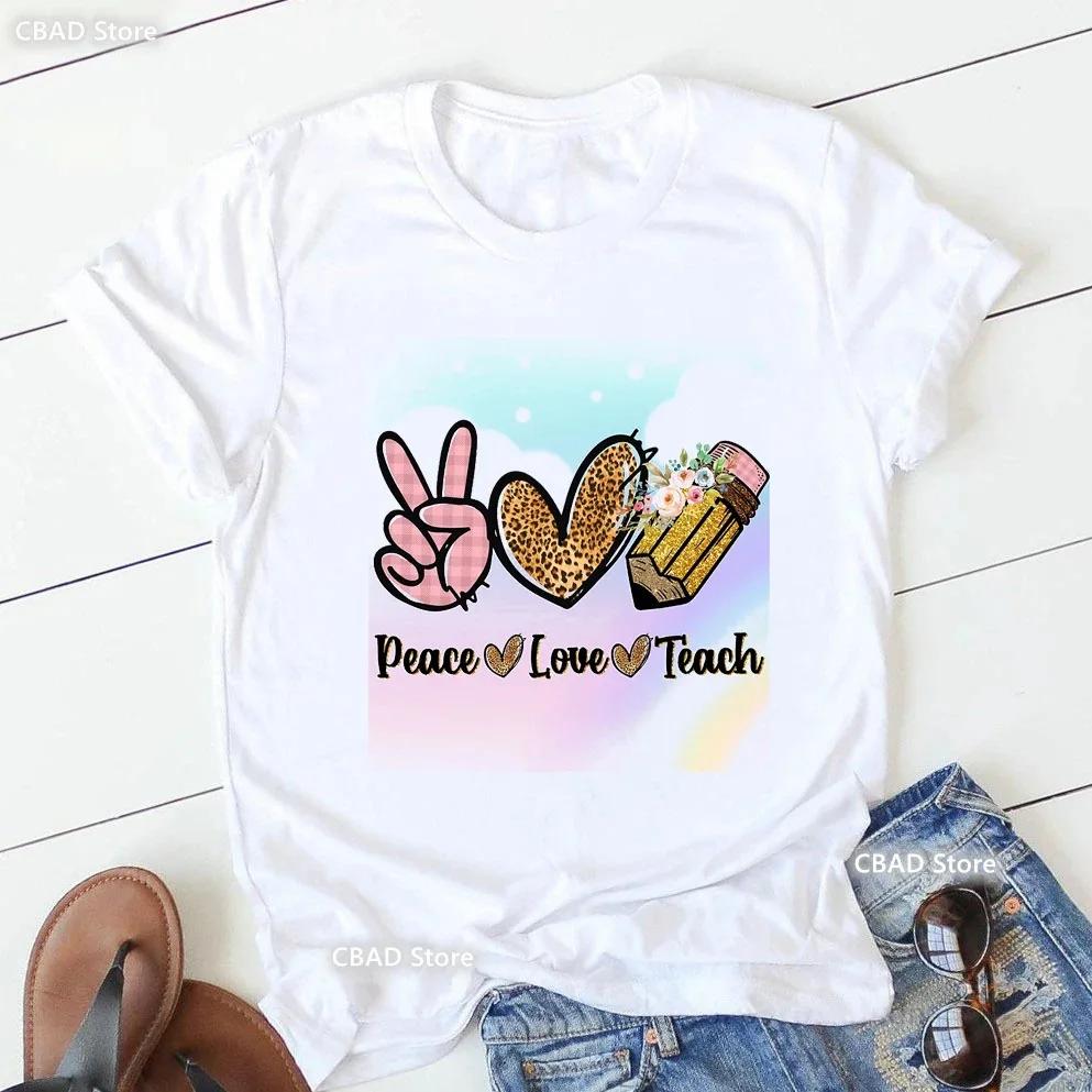 Hot Selling Women's Top Hot Selling Love Personality Pattern Printed Short-sleeved T-shirt Women Summer polyester fabric