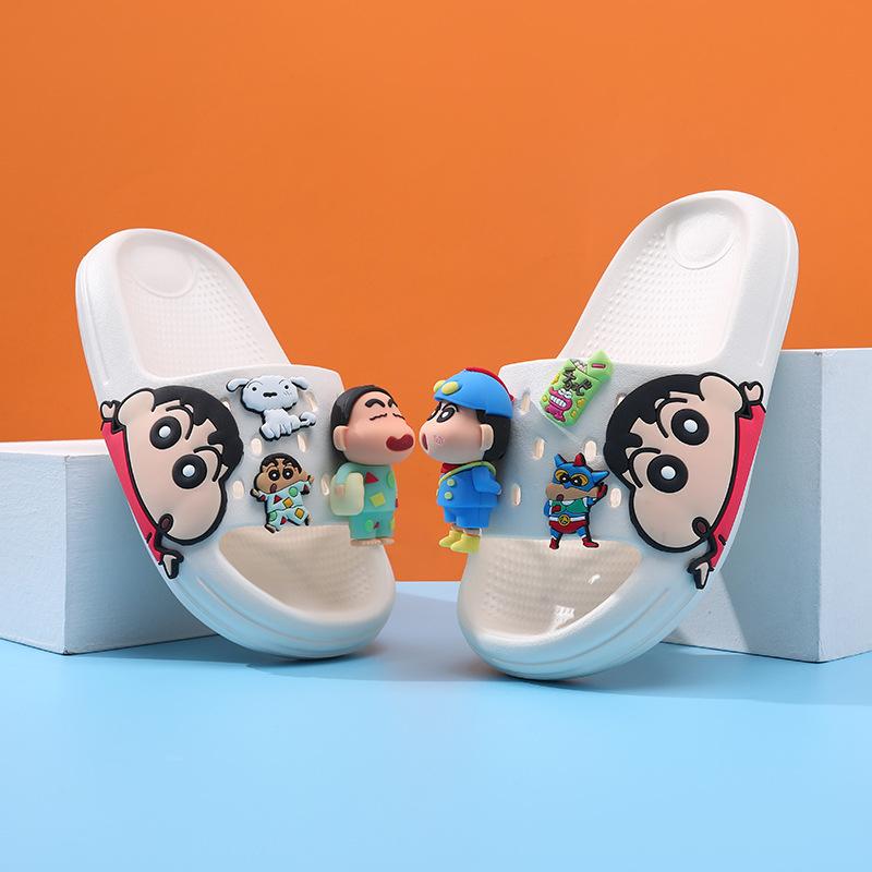 Crayon Shinchan Adorable Boys And Girls Slippers Trendy Summer Indoor Shoes Slide