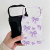 Nordic Station Simple Purple Bow Love Suitable for Apple 17pm Big Wave Mobile Phone Case 16 Film Anti-drop Cover
