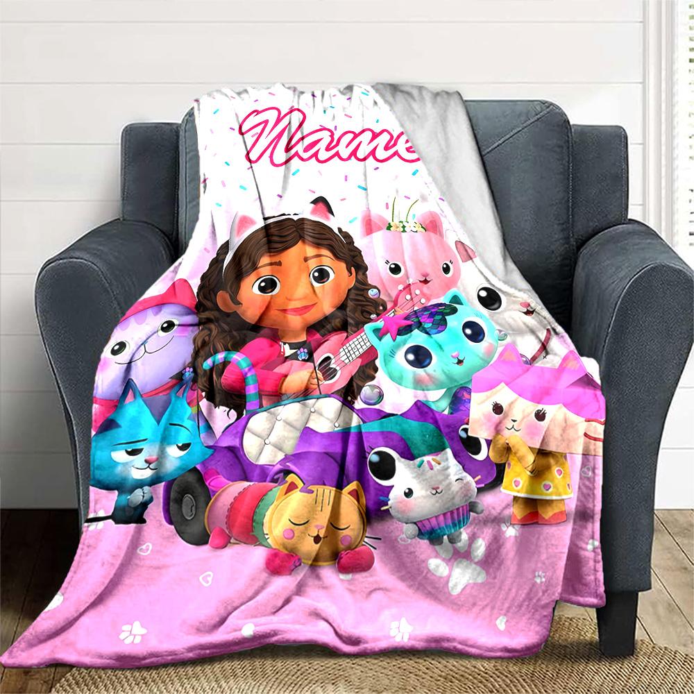 Customizable Gaby's Bubble House3 Throw Blanket – Personalized Name, All-Season Cozy Snug Blanket, Machine Washable, Personalized Blanket