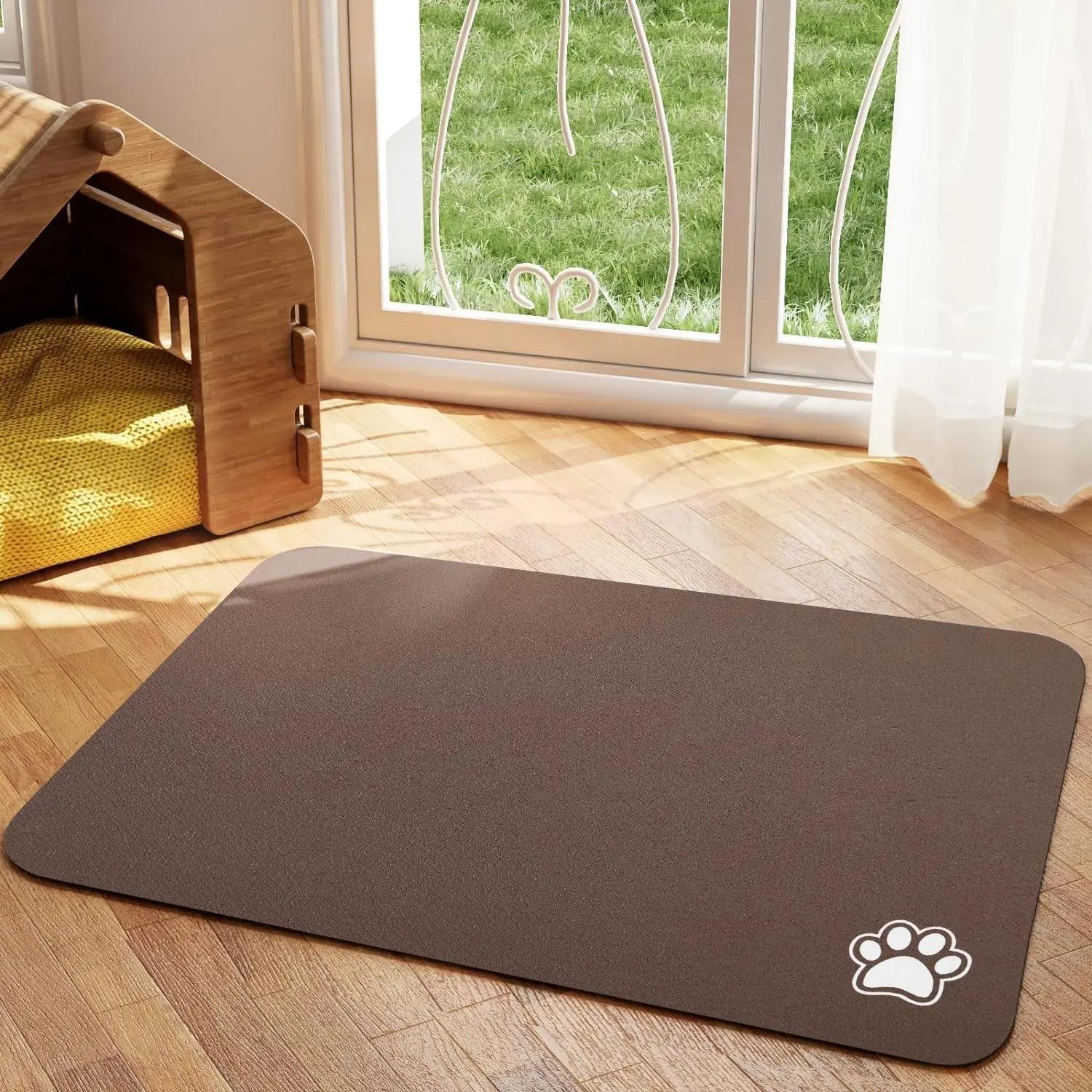 

Pet Feeding Mat Absorbent Dog Cat Mat for Food and Water Easy to Clean Pet Placemats Quick Dry Dog Mat for Messy Drinkers 30x40cm