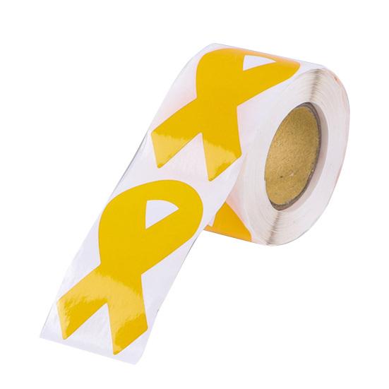 

Наклейки в виде золотой ленты Наклейки для повышения осведомленности о детском раке и ХОБЛ Самоклеящиеся наклейки в форме ленты для кампаний по сбору средств 1pc золотистый