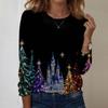 Long Sleeve Shirts For Women Cute Print Graphic Tees Blouses Casual Plus Size Basic Tops Pullover