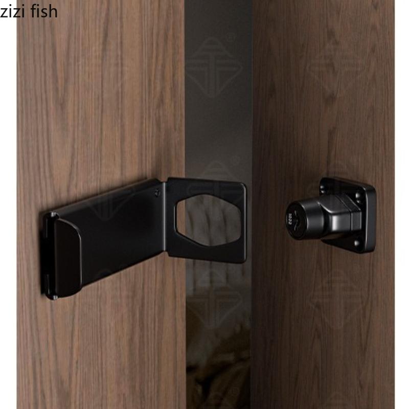 Entry Metal Door Lock Internal Locking Right Angle Lock Buckle Anti-theft Locks Password Padlock Home Cabinet Door Locks