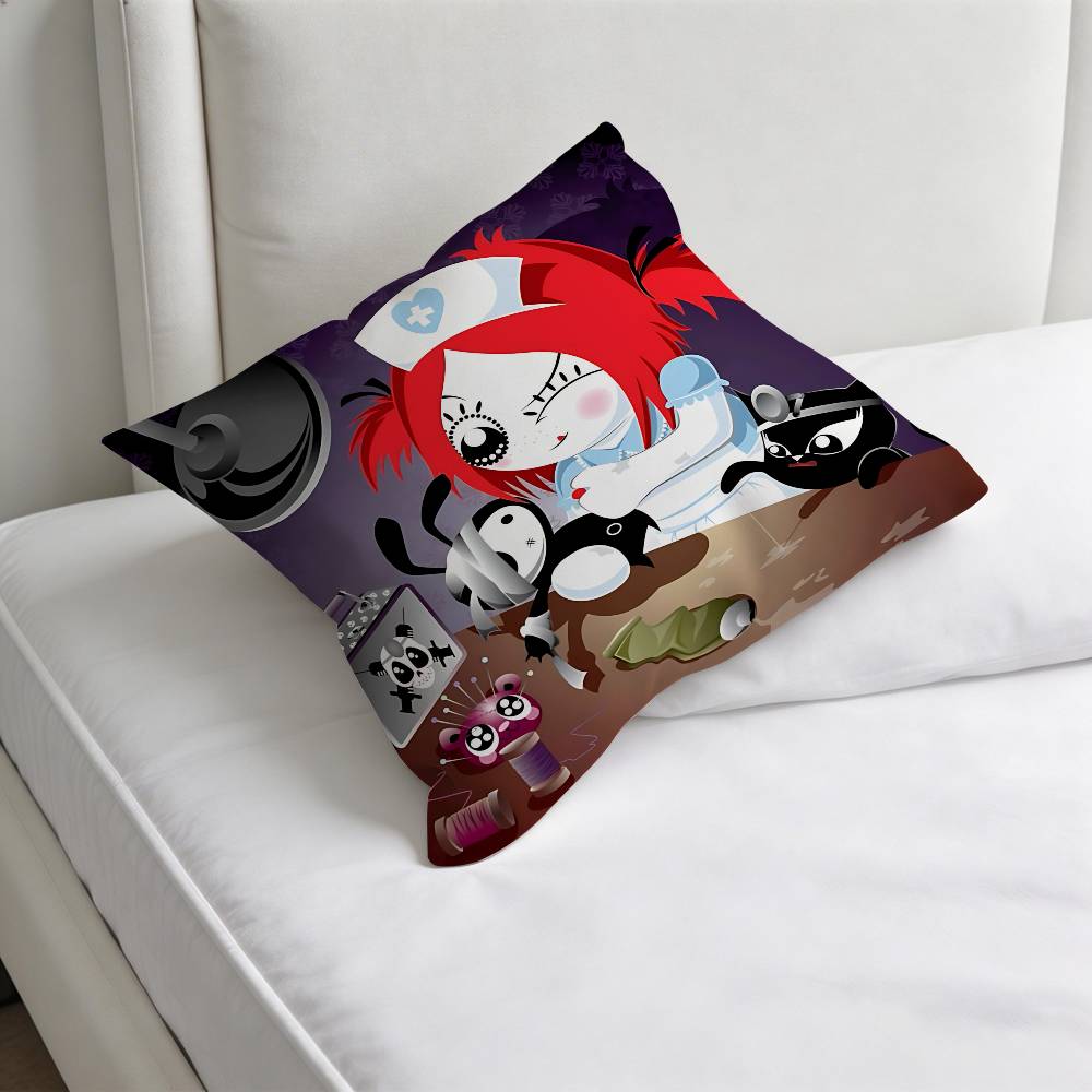 RRuby Gloom Gothic Cute Decorative Square Pillow Cover Modern Cushion Case for Living Room Bedroom