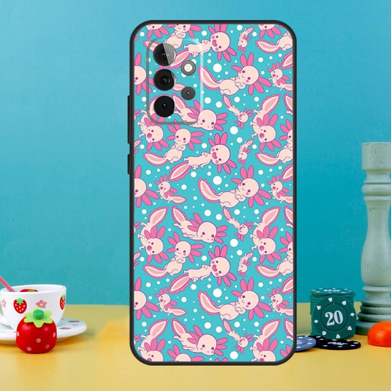 Cute Animal Axolotl Case For Samsung Galaxy A35 A26 A16 A05 A55 A15 A32 A12 A22 A52 A54 A34 A14 A56 A36 A13 A53