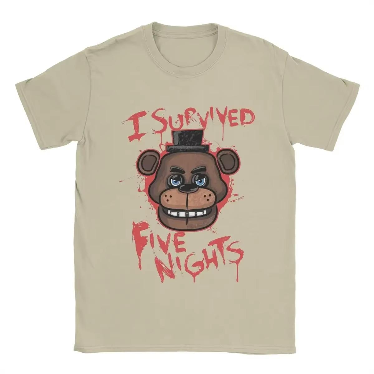 

2026harajuku Five Nights TShirts for Unisex At Freddys Novelty Pure Cotton Tee Shirt Round Collar Short Sleeve Plus Size Clothes S