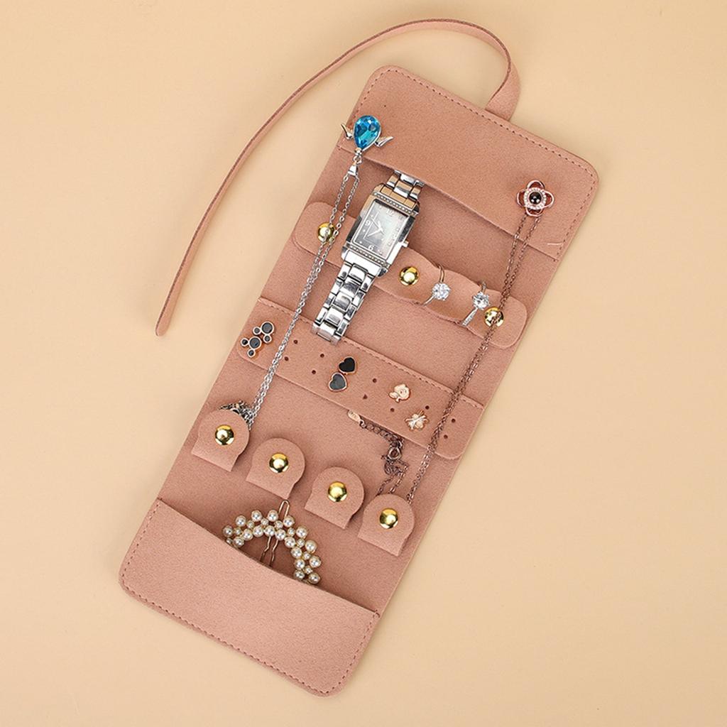 Compact Jewelry Organizer Bag Travel Jewelry Bag Organizer Portable Journey Adornment Storage Roll Pouch Storage Bags