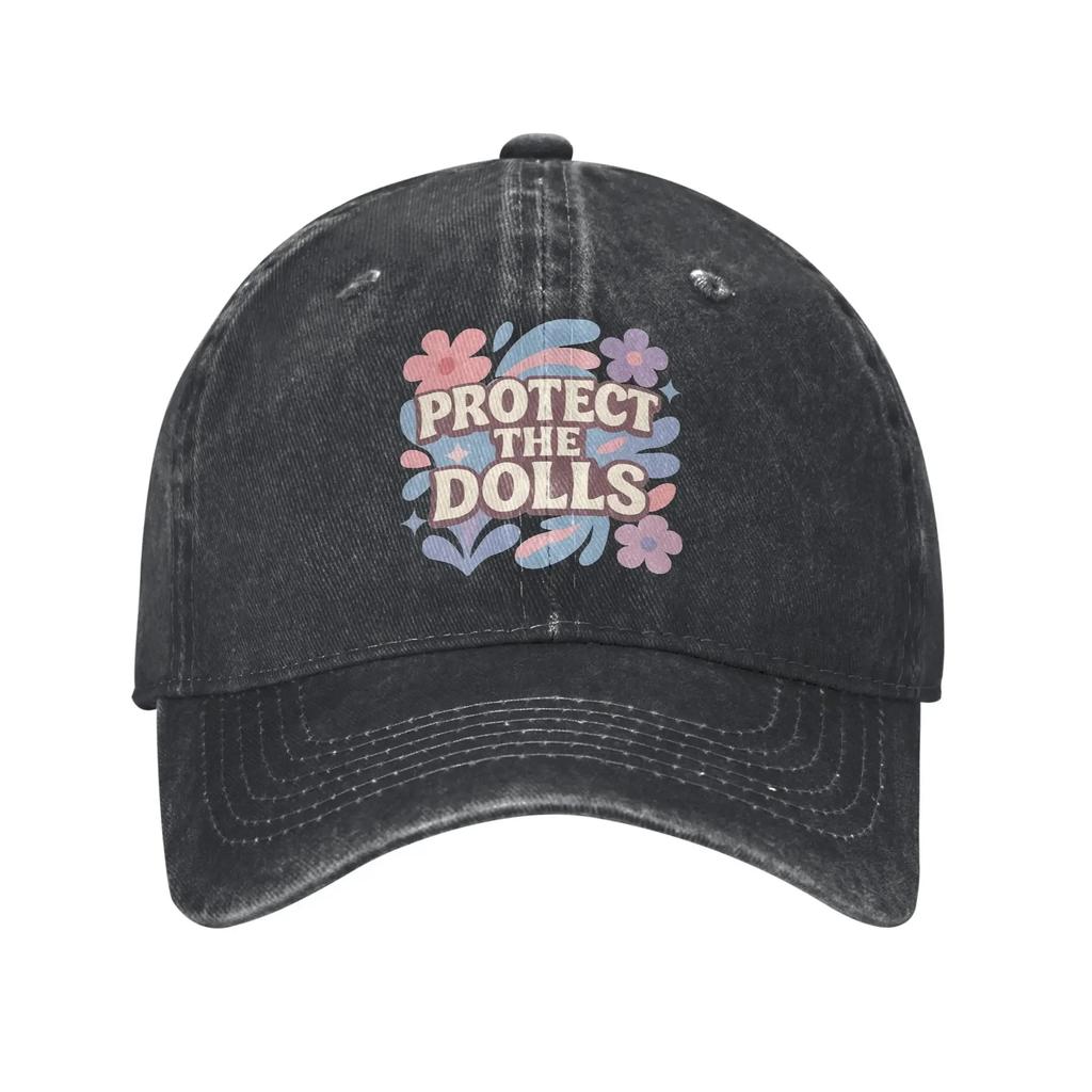 Protect The Dolls Unisex Baseball Caps  Distressed Denim Caps Hat Vintage Outdoor Running Golf Adjustable Fit Sun Cap