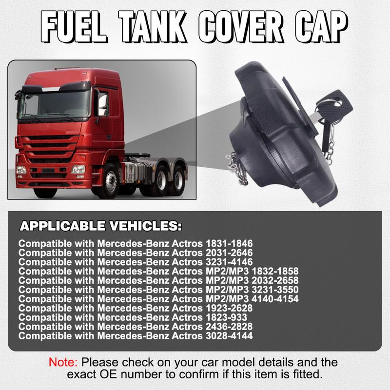 Filler Fuel Tank Cover Gas Cap With Key for Mercedes Benz Actros MP2 MP3 Truck A0004700405 Auto Exterior Parts