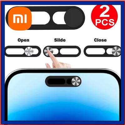 Xiaomi 1-2Pcs Black Webcam Cover for IPhone Anti-hacker Shutter Privacy Protection Slide Shield Anti-peep for SmartPhone Laptop Camera