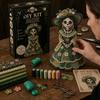 Tag der Toten DIY-Projekte das Patchwork-Puppen-Set, Zucker Schädel Nähen Bastelsets für Erwachsene, Anfänger Muster Puppen Halloween Stoffherstellung